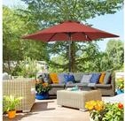 Outsunny Sonnenschirm sechseckig, windfest, stabil, LxB: 196x196 cm, Balkonschirm,