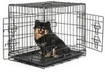 lionto Tiertransportbox faltbar mit Bodenwanne, schwarz, hygienisch mit...