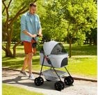 PawHut Hundebuggy 3 in 1, faltbar, klappbar, mit Getr&auml;nkehalter, 360&deg; R&auml;der,