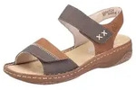 Rieker Sandale Riemchensandale, Sommerschuh, Sandalette, Klettschuh mit Keilabsatz