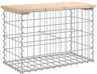 vidaXL Gartenbank Gartenbank aus Gabionen 63x31,5x42 cm Massivholz Kiefer (1-St)
