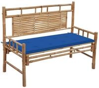 vidaXL Gartenbank Gartenbank mit Auflage 120 cm Bambus (1-St)