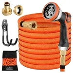 Gardebruk Bew&auml;sserungsschlauch, 30m 3fach Latexkern Vollmessing Adapter 1/2" 3/4"