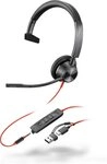 Polycom Poly Headset Blackwire C3315-M Mono USB-C/A & 3,5 PC-Headset