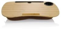 hjh OFFICE Laptop-St&auml;nder Laptopunterlage Comfilap I Bambus, Stoff, (bis 17 Zoll,