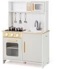 COSTWAY Spielk&uuml;che, Kinderk&uuml;che mit Mikrowelle, Herd, Sp&uuml;le, Backofen