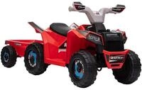 HOMCOM Elektro-Kinderquad 6V Kinderquad, Kinderfahrzeug, Elektroauto mit Anh&auml;nger,