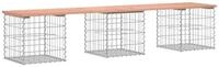 vidaXL Gartenbank Gartenbank aus Gabionen 203x44x42 cm Massivholz Douglasie...