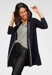 Laura Scott Strickjacke mit Kapuze und glitzerndem Schmuckband