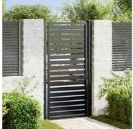 vidaXL Gartentor, Gartentor Abschlie&szlig;bar Schwarz 100x180 cm Aluminium