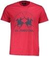 La Martina T-Shirt Stylisches rotes Herren Kurzarm T-Shirt mit Druck