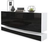 Vladon Sideboard City (Kommode, mit 2 T&uuml;ren und 3 Schubladen), Wei&szlig;...