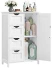 VASAGLE Badm&ouml;bel-Set Badezimmerschrank Badschrank Beistellschrank, mit 4 Schubladen,