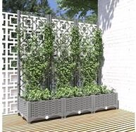 vidaXL Hochbeet vidaXL Garten-Pflanzgef&auml;&szlig; Hellgrau 120 x 40 x 121,5 cm