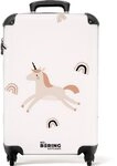 NoBoringSuitcases.com&copy; Kinderkoffer Einhorn - Regenbogen - Muster - M&auml;dchen -