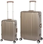 Travelhouse Trolleyset London, 4 Rollen, (2 tlg), TSA Zahlenschloss Alu-Rahmen