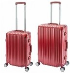 Travelhouse Trolleyset London, 4 Rollen, (2 tlg), TSA Zahlenschloss Alu-Rahmen