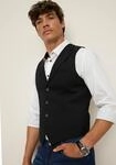 Kurzweste BRUNO BANANI, Herren, Gr. 46, schwarz, Obermaterial: 70% Polyester, 30%
