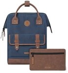 CABAIA Rucksack Waxed Cotton Backpack (Set, 3-tlg)