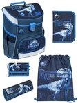 Scooli Schulranzen Campus Fit Jurassic World, T-Rex Dino, dunkelblau, ab 1. Klasse