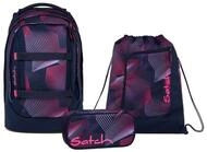 Satch Schulranzen Schulrucksack-Set PACK Seismic Pink 3-teilig (3-teilig),