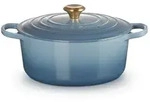 LE CREUSET Br&auml;ter Signature Gusseisen-Br&auml;ter blau &Oslash; 28 cm