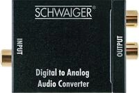Schwaiger ADW200 513 Medienkonverter zu Koaxial Buchse, TOSLINK Buchse IN, CINCH