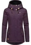 Ragwear Winterjacke Monade Damen Winterparka mit Kapuze und m. Fleece gef&uuml;ttert lila