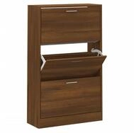 vidaXL Schuhschrank NA Schuhschrank Braun Eichen-Optik 63x24x103 cm Spanplatte