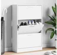 vidaXL Schuhschrank vidaXL Schuhschrank Hochglanz-Wei&szlig; 63x24x103 cm...