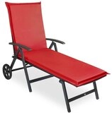 sunnypillow Liegenauflage 190 x 60 cm, 1 St&uuml;ck Rot