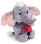 Nici Kuscheltier 61484 - Love Elefant mit Magnet Herz dunkelgrau, 23 cm (1-St)