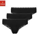 SNOCKS Brasilslip Damen Slip Unterhose (3-St) aus Bio-Baumwolle mit Spitze, bequem