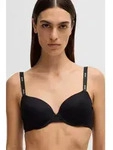 BOSS B&uuml;gel-BH UNDERWIRE BRA CI mit BOSS Schriftzug auf den Tr&auml;gern schwarz 75