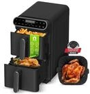 TurboTronic by Z-Line Hei&szlig;luftfritteuse XXL 11L Doppelkammer AirFryer 2 x 5,5L