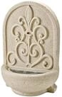 MARELIDA Gartenbrunnen Brunnen rund Wandbrunnen Standbrunnen beige Zierbrunnen 54cm,