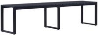 furnicato Gartenbank Moderne Schwarz 180 x 40 x 45 cm schwarz 180 cm x 45 cm x 40 cm