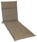 Herlag Liegenauflage Bea, Liegepolster Gartenliege 190x60x4,5cm Wasserabweisend Taupe