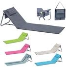 Mojawo Doppelliege Strandliege Strandmatte R&uuml;ckenlehne Kissen faltbar L152xB51xH41cm