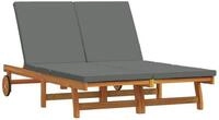 vidaXL Gartenliege Sonnenliege Braun 125 x 200 x 84 cm Massivholz, 1 St.