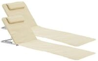 en.casa Gartenliege, Set, 2 St., &raquo;Cellorigo&laquo; Strandmatte mit verstellbarer