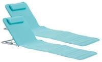en.casa Gartenliege, Set, 2 St., &raquo;Cellorigo&laquo; Strandmatte mit verstellbarer