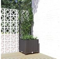 vidaXL Rankgitter 40 x 40 x 136 cm Pflanzk&uuml;bel mit Spalier Schwarz 40x40x136 cm