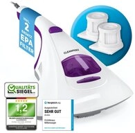 CLEANmaxx Matratzenreinigungsger&auml;t entfernt 99,9 % Milben - 2 Ersatz-EPA-Filter, 300