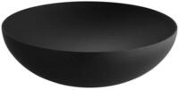 Alessi Obstschale Double Schwarz 25 cm, Epoxidharzbeschichteter Stahl, mit