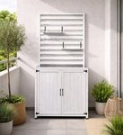 Leco Garten-Ger&auml;teschrank Balkonregal Mehrzweckschrank Aufbewahrungsschrank