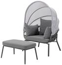 Leco Gartensessel Balkonsessel Gartenstuhl Chillsessel Ruhesessel Korbsessel CLARA