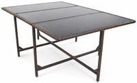 VCM Gartentisch Rattan Gartentisch Balkontisch Raloso 170x110