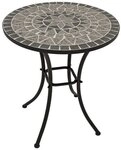 DEGAMO Bistrotisch SIENA (1-St), 60cm rund, Gestell Eisen schwarz, Tischplatte...