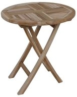 Garden Pleasure Gartentisch Tisch JAVA, klappbar, rund &Oslash;70cm, Teak C-grade